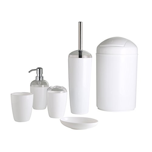 Top Star 123077 Badeset, 6-teilig, Plastik, weiß / silber, 18 x 18 x 31 cm