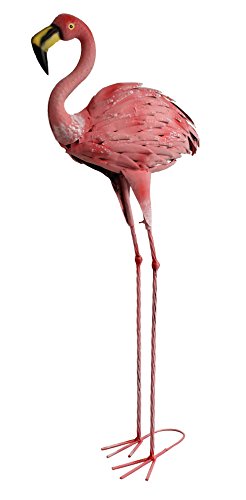Dekofigur Flamingo Teichfigur Metallfigur Gartendeko Teich Fischteich - 2