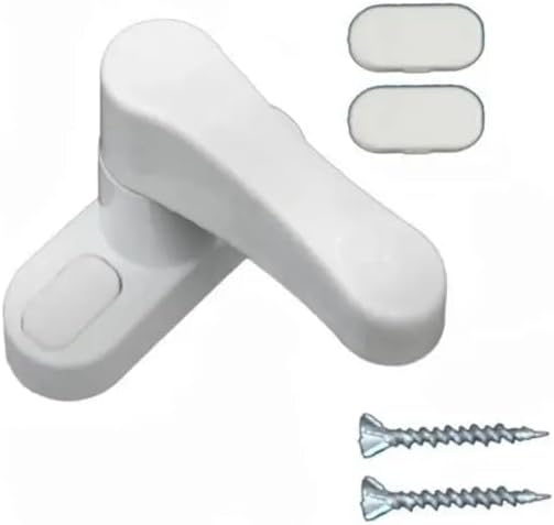 Pvc, Ahşap, Alüminyum Pencere Metal Çekmeli Çocuk Emniyet Mandalı Güvenlik Kilidi Çek-Çevir (Beyaz, 5 Adet)