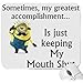 Price comparison product image A Funny Minion with the wording Sometimes, my greatest accomplishment... Is just keeping my mouth shut..... Mouse Mat Premium Quality Thick Rubber Mouse Mat Pad Soft Comfort Feel Finish for Minions Lovers