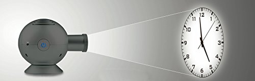 TFA Time Ball Analog Projection Clock, Black