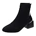 Produktbild MYMYG Damen Stiefeletten Frauen Wildleder Square Ferse Square Toe Warm Zipper Short Tube Martin Stiefel Freizeit Übergrößen Flache Freizeitschuhe Ankle Boots Wildlederschuhe
