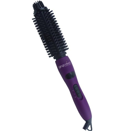 GoGoDiva 4in1 Ionic Styler Curling Tong Flat Round hair Straightener Brush Iron