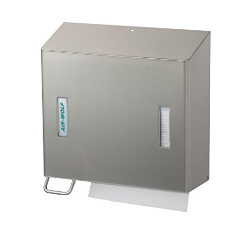 Preisvergleich Produktbild AIR - WOLF Papierhandtuch- und Seifenspenderkombination, Edelstahl transparent pulverbeschichtet, Serie Omega
