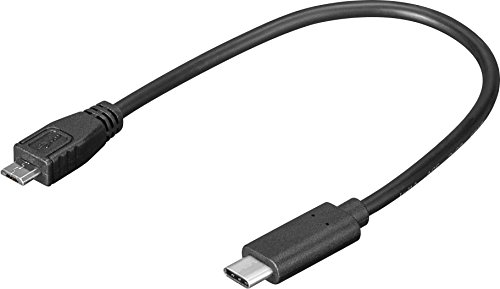 Goobay USB 3.1 SuperSpeed+ Adapterkabel USB C 0,2m (USB 2.0 Micro-B-Stecker> USB 3.1 Typ C-Stecker), schwarz - 2