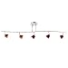 Produktbild Cal Lighting SL-954-5-WH/RDS Track Lighting with Red Glass Shades, White Finish by Cal