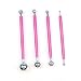 Produktbild Fliyeong Fondant Werkzeuge Metall Ball Fondant Kuchen Sugarcraft Gumpaste Blume Modellierung Form 4 stücke EIN Set Rosa