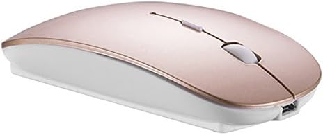 Elebar 2.4G Rechargeable wireless Mouse, Rechargeable Wireless Mouse with USB Receiver, 3 Adjustable DPI Levels for Notebook, PC, MAC, Laptop, Computer, Macbook.(Rose Gold)