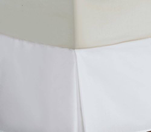 Divatex 200-Thread Count Queen Bed Skirt/Dust Ruffles, White