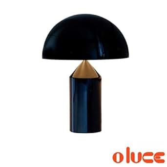 Oluce Atoll 233 Tischleuchte 2 x 100 W E27 Dimmer Schwarz Design Vico