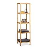 Badregal Kiefernholz: 5 Ablagen bieten Stauraum Dank kleiner Stellfläche ideal bei Platzmangel