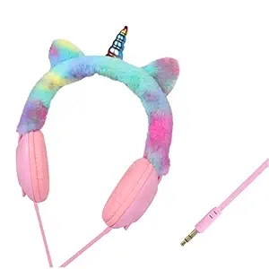 4WORDS Unicorn Wired Over the Ear Earphone with Mic (Multicolour)