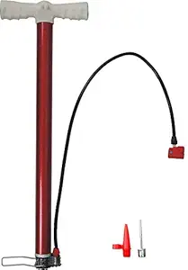 TT Bicycle Air Pump (Red)+ Free 2 pin Extra Multipurpose use