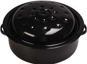 Preisvergleich Produktbild Falcon emaillierter Untersetzer, rund, 20 cm, schwarz