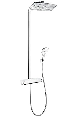 Hansgrohe Colonne de Douche Showerpipe Raindance Select E 360 Mitigeur Thermostatique Douche Blanc/Chrome 27112400