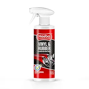 Heebo Vinyl & Rubber Cleaner & Conditioner Spray-500 Ml | Ideal for Dashboard Plastic Trim Center Console and Door Panels | Protection and Shine for Vinyl Rubber and Plastic | Pack 1