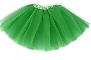 A LIITTLE TREE A Little Tree Jupe tutu à ourlet fantaisie pour enfants, filles, déguisement, soirées, enterrement de vie de jeune fille (Vert)
