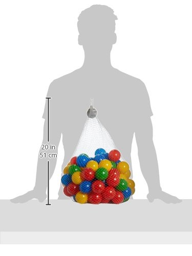 Knorrtoys 56789 – Bälleset – 100 bunte Plastikbälle/ Bälle für Bällebad im Netz, 6 cm Durchmesser, in Farbmischung blau / rot / gelb / grün, ohne gefährliche Weichmacher, TÜV-Rheinland Testbericht v. April 2016 - 6