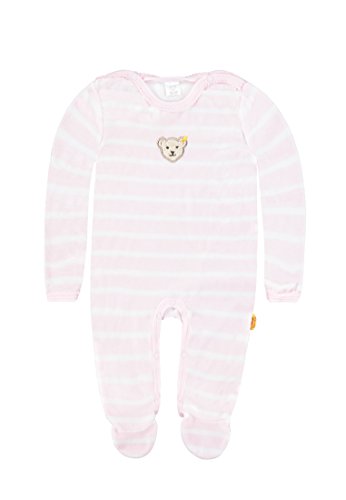 Steiff Baby Girls Strampler Nicky 1/1 Arm Crew Neck Long Sleeve Footies, Pink (barely Pink Rose 2560), 3-6 Months (Manufacturer size: 68)