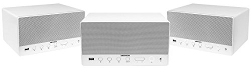 MEDION LIFE P61071 MD 43035 Multiroom Lautsprecher, 2 x 7 Watt + 15 Watt RMS Subwoofer, DLNA, WLAN USB, AUX, weiß MEDION LIFE P61071 MD 43035 Multiroom Lautsprecher, 2 x 7 Watt + 15 Watt RMS Subwoofer, DLNA, WLAN USB, AUX, weiß