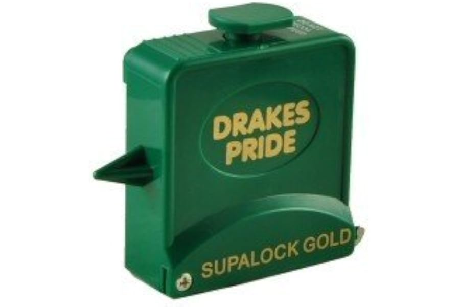 Drakes Pride Supalock Gold 9ft String Bowls Measure plus Calipers