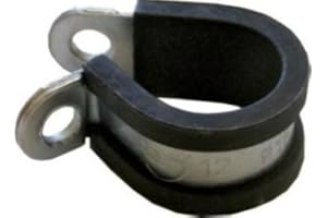 BargainBitz 10 X 8Mm (5/16") Rubber Lined Steel P Clip Clips Hose Pipe Clamps Wire Cable Pc8