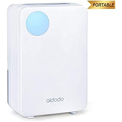 Déshumidificateur Electrique Aidodo d'air Deshumidificateurs Absorbeurs d Humidite 800ml Réservoir d'eau Mini Portable Dehumidifier pour la Maison, Salle de Bains, Chambre, Bureau, Placard, Cuisine