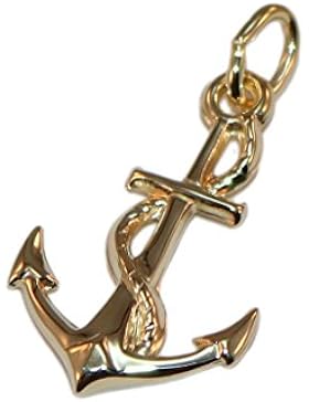*333 Gold Damen Herren Kinder Anhänger Anker mit Kordel 23mm Glücksbringer*