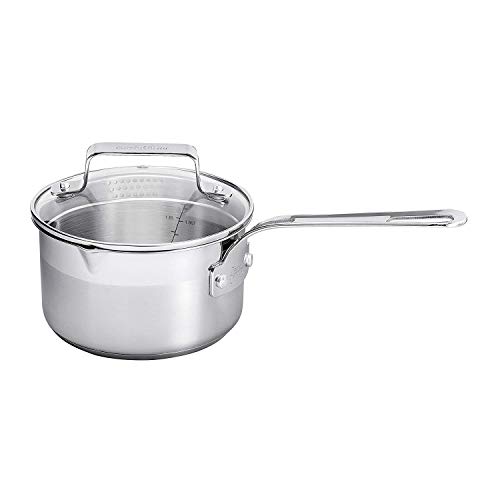 Jamie Oliver Casserole 20 cm / 3,4L / Conçue pour tous les types de plaques de cuisson/Fabriqué à base d'acier inoxydable/Lavable au lave-vaisselle.