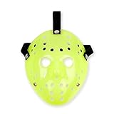 hockey mask emoji EXPERIENCE THE HORROR OF CAMP CRYSTAL LAKE A ghost story turned nightmare, the gruesome tale of Camp Crystal Lake is now brought to life! Relish in the Friday the 13th experience with this Glow-In-The-Dark Jason Voorhees mask! Haunt your friends and loved ones or give it as a gift to your horror movie fan! Or use it for a light game of street hockey, that's fine too. GREAT FOR COLLECTIONS Enhance any horror movie memorabilia collection with the addition of this mask! Jason is iconic to cla