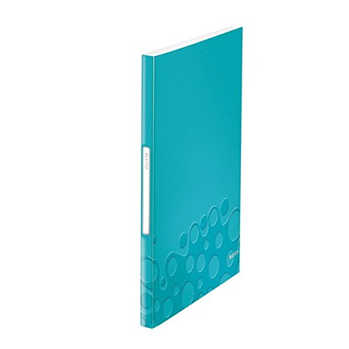 Leitz Carpeta de fundas, A4, 40 fundas, Capacidad para 80 hojas, Fundas transparentes, Turquesa metalizado, Gama WOW, 46320051