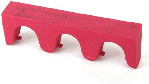 Huanger Billiards Stick Rubber Rack Pool Cue Holder with 3 Cues Red