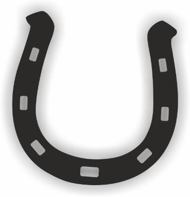 Sea View Stickers 2 Horse Shoe Stickers - Black