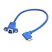 Produktbild KLDZIDNI USB 3.0 Typ B Buchse auf Micro B St. 10pin 90-Grad-Kabel mit Schalttafeleinbau Schraubenlöcher 20cm KLDZIDNI&8507