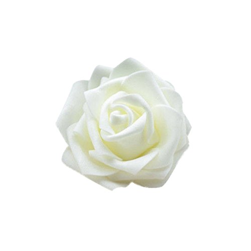 50x Schaumköpfe Blumenköpfe Kunstblumen Brautstrauß Haus Dekor Rosen - Creme