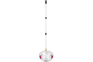 SUIUOI Recolector de nueces, cosechadora de castañas, cosechadora de tuercas con barra telescópica ajustable,recolector de frutas de bola grande+varilla telescópica de acero inoxidable 32 × 19 × 128cm