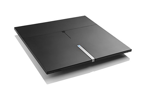 One For All SV9490, Antena de TV para Interior Amplificada, Recibe TDT en un Rango de 25km, Antena HDTV Digital, Incluye Cable Coaxial de Alto Rendimiento, VHF/UHF, Negra