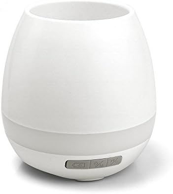 Music Flower Pot Smart Touch Multifunctional Plant Pot with Piano and Nightlighting Function (white)