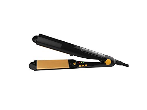 Hair Curler Rollers Hair Straightener Steam Iron Professional Cordless straighteners with Ceramic Plates Dual  Black 