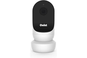 Owlet Cam 2 - Babyphone mit Kamera - mobiles Videobabyphone- steuerbar via App, reagiert auf Bewegung und Weinen des Babys, Weiss … selte HD-Videos - mit Smartphone abrufbar, Weiss