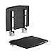Produktbild HYJ Duschstuhl Wandhalterung Klappduschsitz Badezimmer Klapphocker Rutschfeste Duschwand Stuhl Dusche Schuhwand für ältere Menschen und Behinderte,Black(NO1)