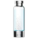 ❤ EXCELENTE VERSATILIDAD: El traje de taza ionizador de agua con generador de hidrógeno portátil para agua destilada, agua purificada, agua mineral y agua del grifo. La botella de agua mineral se puede instalar directamente en la base del host. Perfecto para hacer agua rica en hidrógeno en cualquier momento y en cualquier lugar.