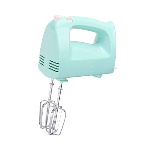Handmixer Rührgerät 5 Stufen Handrührer Knethaken Quirl Rührbesen Handrührgerät (200 Watt Motor, Auswurftaste, Mixer, Rührer, Hellblau) - 2