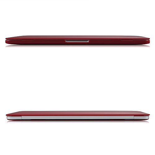 iDOO MacBook Schutzhülle / Hard Case Cover Laptop Hülle [Für 2016 MacBook Pro 15 Zoll mit Touch Bar: A1707] – matt, Weinrot - 5