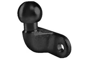 WHEELS N BITS Towball Black Standard 50mm Heavy Duty E Approved Hitch Head Tow 90mm Fixings