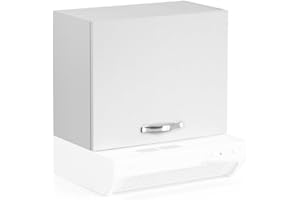 REDÒKASA Pensile per cucina componibile da 60 cm con due ante, realizzata in legno 100% MADE IN ITALY disponibile con/senza Cappa (Senza Cappa, Bianco)