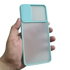 MobileZon Camera Shutter Slider Protector Design Smoke Back Case Cover (Realme X7 Pro, Light Green)