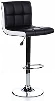 Hjh Office Lounger Tabouret de bar haut - Lot de 2 - Simili cuir - Noir/Blanc