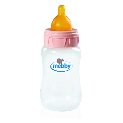 Mebby Pp Baby Bottle with Latex Teat (300 ml, Pink)