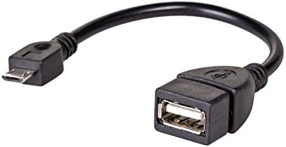 AKYGAAK Ad 09 New Micro USB Host OTG Adapter Cable Male to USB Type A Female, 15 cm Black